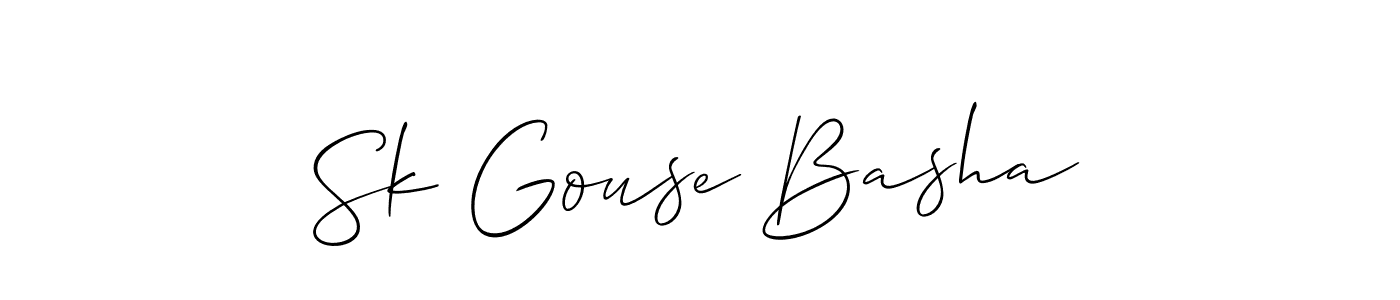 Also we have Sk Gouse Basha name is the best signature style. Create professional handwritten signature collection using Allison_Script autograph style. Sk Gouse Basha signature style 2 images and pictures png