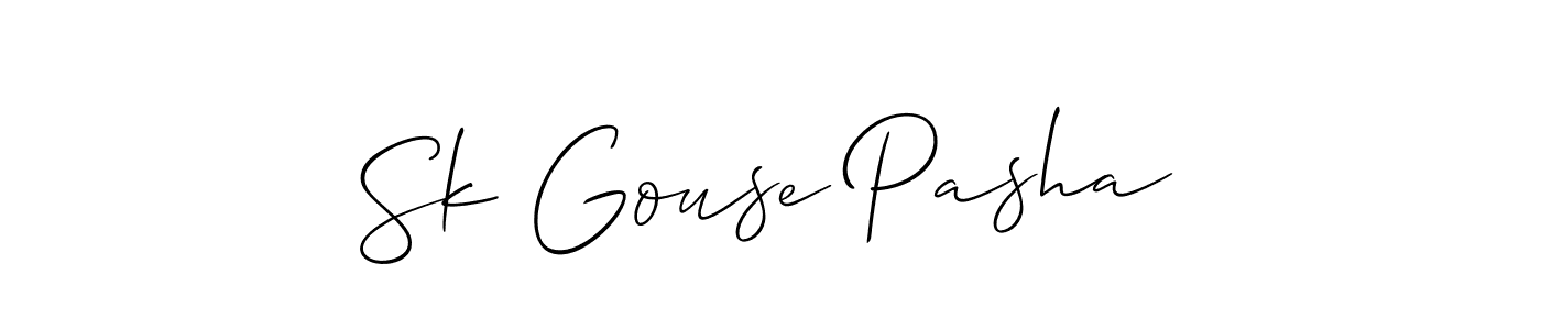 Make a short Sk Gouse Pasha signature style. Manage your documents anywhere anytime using Allison_Script. Create and add eSignatures, submit forms, share and send files easily. Sk Gouse Pasha signature style 2 images and pictures png