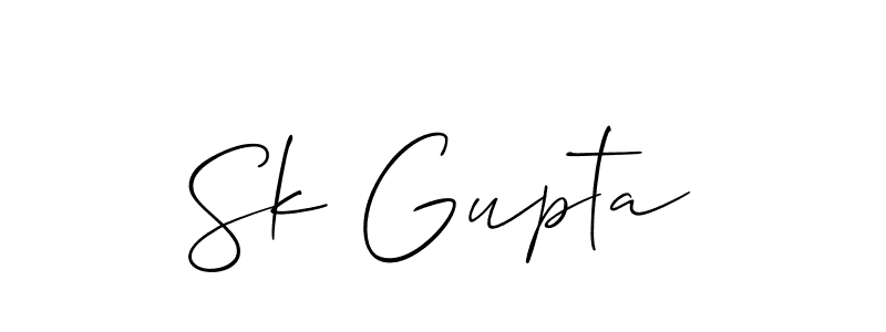 How to make Sk Gupta signature? Allison_Script is a professional autograph style. Create handwritten signature for Sk Gupta name. Sk Gupta signature style 2 images and pictures png