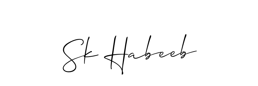 Make a short Sk Habeeb signature style. Manage your documents anywhere anytime using Allison_Script. Create and add eSignatures, submit forms, share and send files easily. Sk Habeeb signature style 2 images and pictures png