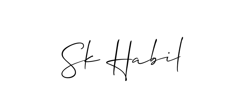 Check out images of Autograph of Sk Habil name. Actor Sk Habil Signature Style. Allison_Script is a professional sign style online. Sk Habil signature style 2 images and pictures png