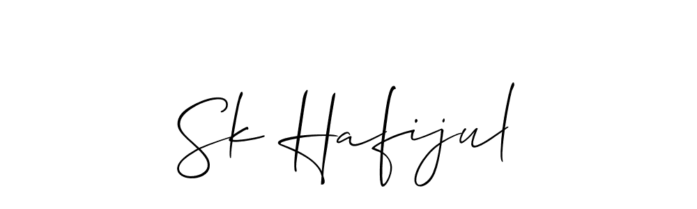 if you are searching for the best signature style for your name Sk Hafijul. so please give up your signature search. here we have designed multiple signature styles  using Allison_Script. Sk Hafijul signature style 2 images and pictures png