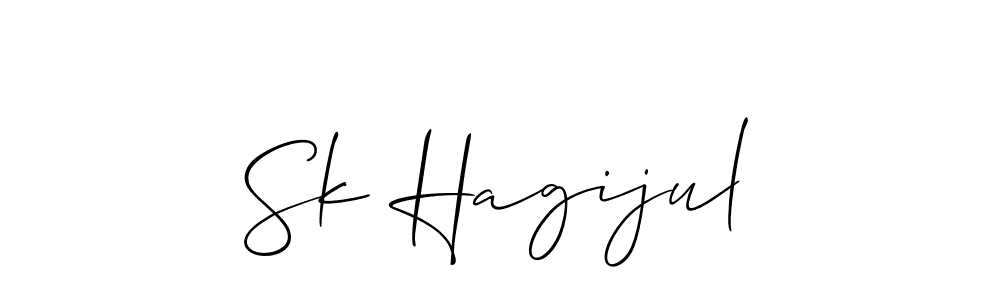 Make a short Sk Hagijul signature style. Manage your documents anywhere anytime using Allison_Script. Create and add eSignatures, submit forms, share and send files easily. Sk Hagijul signature style 2 images and pictures png