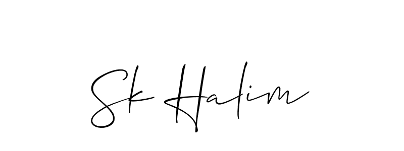 Sk Halim stylish signature style. Best Handwritten Sign (Allison_Script) for my name. Handwritten Signature Collection Ideas for my name Sk Halim. Sk Halim signature style 2 images and pictures png