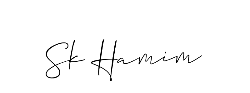 How to Draw Sk Hamim signature style? Allison_Script is a latest design signature styles for name Sk Hamim. Sk Hamim signature style 2 images and pictures png