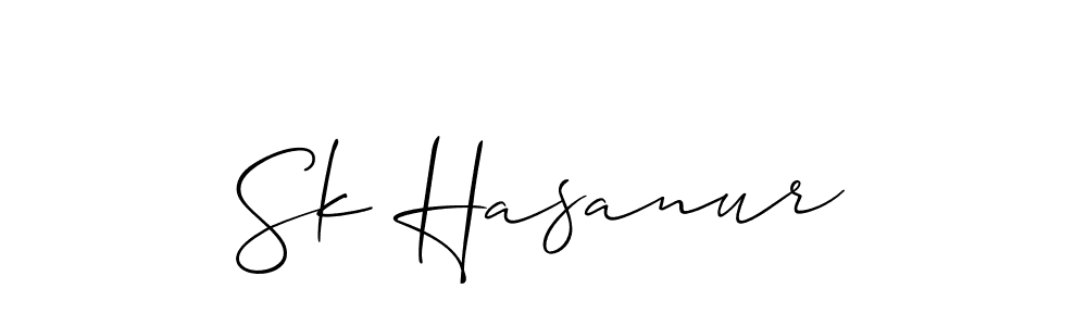 Also we have Sk Hasanur name is the best signature style. Create professional handwritten signature collection using Allison_Script autograph style. Sk Hasanur signature style 2 images and pictures png