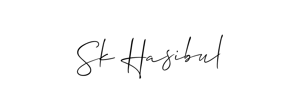 The best way (Allison_Script) to make a short signature is to pick only two or three words in your name. The name Sk Hasibul include a total of six letters. For converting this name. Sk Hasibul signature style 2 images and pictures png