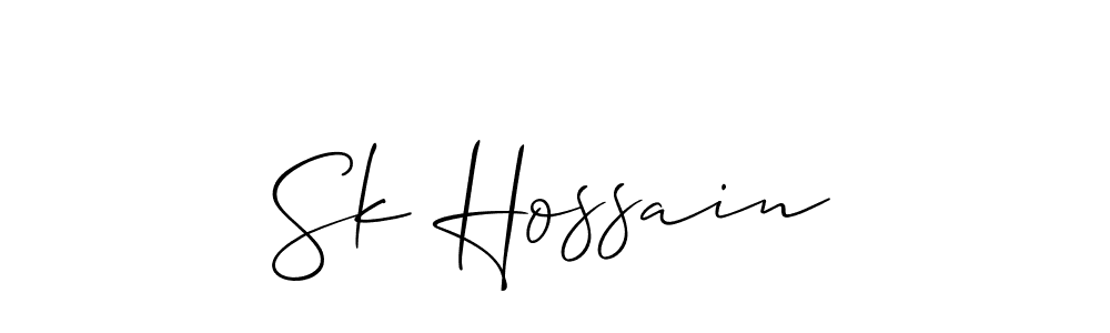 The best way (Allison_Script) to make a short signature is to pick only two or three words in your name. The name Sk Hossain include a total of six letters. For converting this name. Sk Hossain signature style 2 images and pictures png