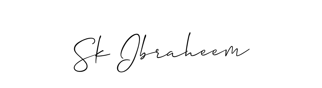 Sk Ibraheem stylish signature style. Best Handwritten Sign (Allison_Script) for my name. Handwritten Signature Collection Ideas for my name Sk Ibraheem. Sk Ibraheem signature style 2 images and pictures png