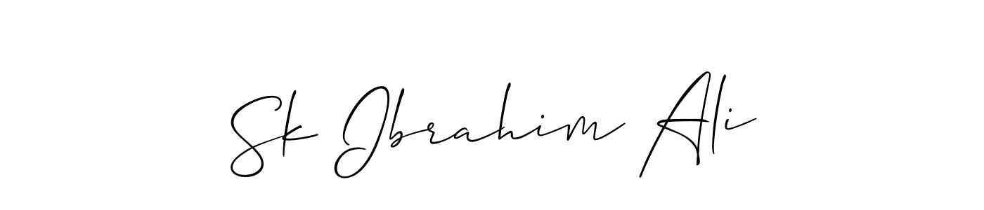 Also we have Sk Ibrahim Ali name is the best signature style. Create professional handwritten signature collection using Allison_Script autograph style. Sk Ibrahim Ali signature style 2 images and pictures png