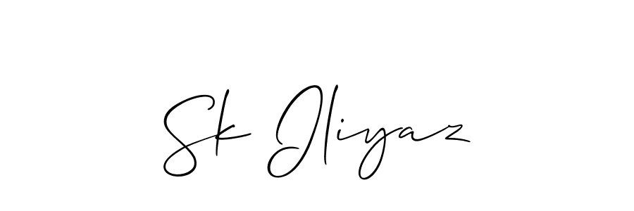 Also we have Sk Iliyaz name is the best signature style. Create professional handwritten signature collection using Allison_Script autograph style. Sk Iliyaz signature style 2 images and pictures png
