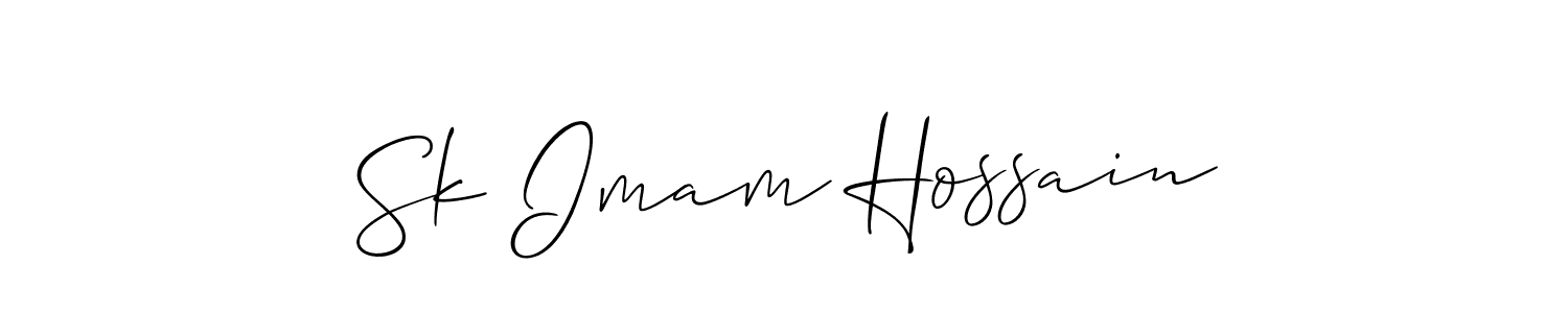 How to make Sk Imam Hossain name signature. Use Allison_Script style for creating short signs online. This is the latest handwritten sign. Sk Imam Hossain signature style 2 images and pictures png