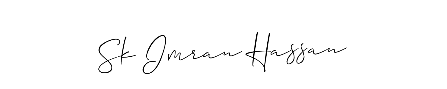 if you are searching for the best signature style for your name Sk Imran Hassan. so please give up your signature search. here we have designed multiple signature styles  using Allison_Script. Sk Imran Hassan signature style 2 images and pictures png