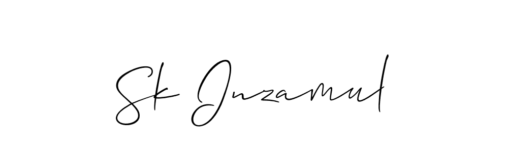 The best way (Allison_Script) to make a short signature is to pick only two or three words in your name. The name Sk Inzamul include a total of six letters. For converting this name. Sk Inzamul signature style 2 images and pictures png