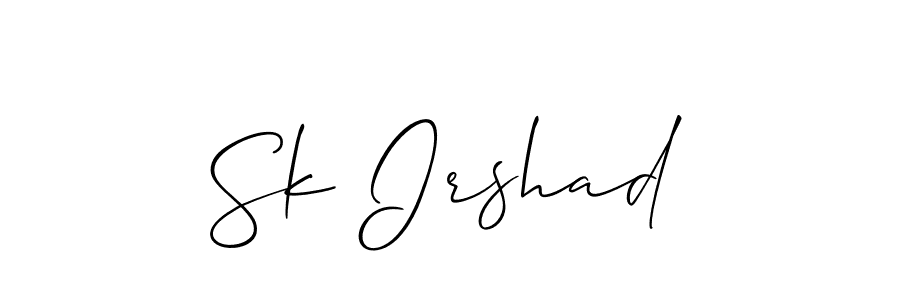 How to make Sk Irshad signature? Allison_Script is a professional autograph style. Create handwritten signature for Sk Irshad name. Sk Irshad signature style 2 images and pictures png