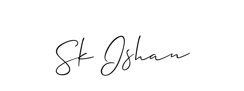 The best way (Allison_Script) to make a short signature is to pick only two or three words in your name. The name Sk Ishan include a total of six letters. For converting this name. Sk Ishan signature style 2 images and pictures png