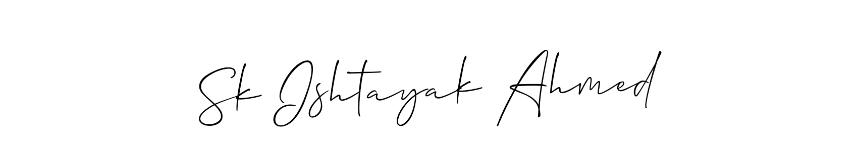 Make a beautiful signature design for name Sk Ishtayak Ahmed. Use this online signature maker to create a handwritten signature for free. Sk Ishtayak Ahmed signature style 2 images and pictures png