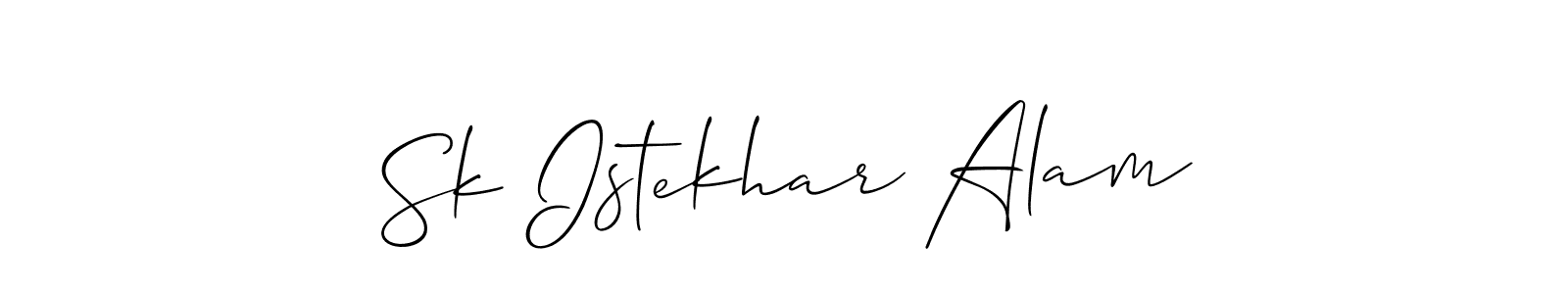 How to Draw Sk Istekhar Alam signature style? Allison_Script is a latest design signature styles for name Sk Istekhar Alam. Sk Istekhar Alam signature style 2 images and pictures png