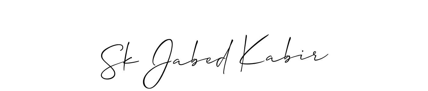 Also You can easily find your signature by using the search form. We will create Sk Jabed Kabir name handwritten signature images for you free of cost using Allison_Script sign style. Sk Jabed Kabir signature style 2 images and pictures png