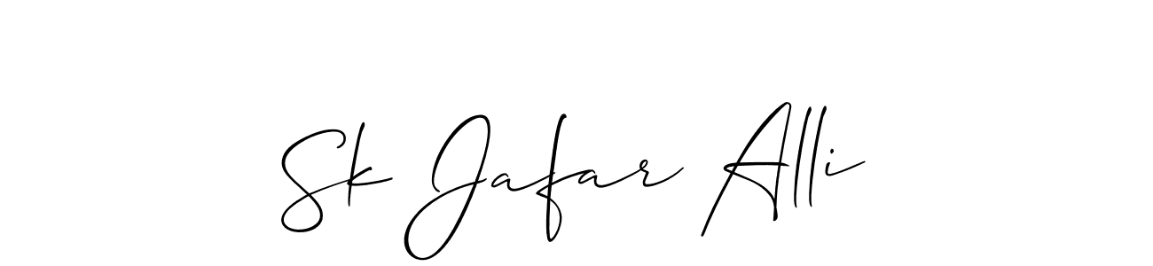 How to make Sk Jafar Alli signature? Allison_Script is a professional autograph style. Create handwritten signature for Sk Jafar Alli name. Sk Jafar Alli signature style 2 images and pictures png