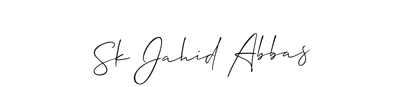 Create a beautiful signature design for name Sk Jahid Abbas. With this signature (Allison_Script) fonts, you can make a handwritten signature for free. Sk Jahid Abbas signature style 2 images and pictures png