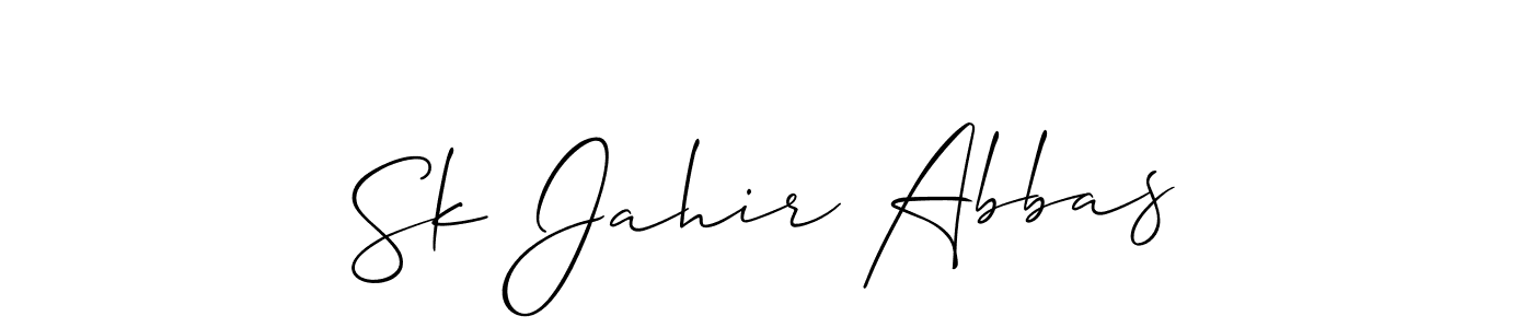 Design your own signature with our free online signature maker. With this signature software, you can create a handwritten (Allison_Script) signature for name Sk Jahir Abbas. Sk Jahir Abbas signature style 2 images and pictures png