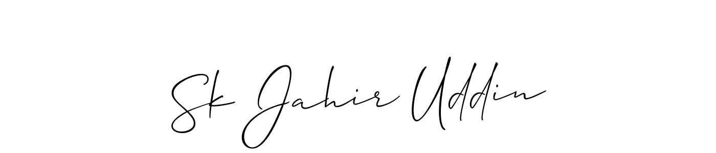 Create a beautiful signature design for name Sk Jahir Uddin. With this signature (Allison_Script) fonts, you can make a handwritten signature for free. Sk Jahir Uddin signature style 2 images and pictures png