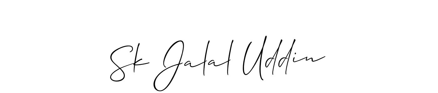 Sk Jalal Uddin stylish signature style. Best Handwritten Sign (Allison_Script) for my name. Handwritten Signature Collection Ideas for my name Sk Jalal Uddin. Sk Jalal Uddin signature style 2 images and pictures png