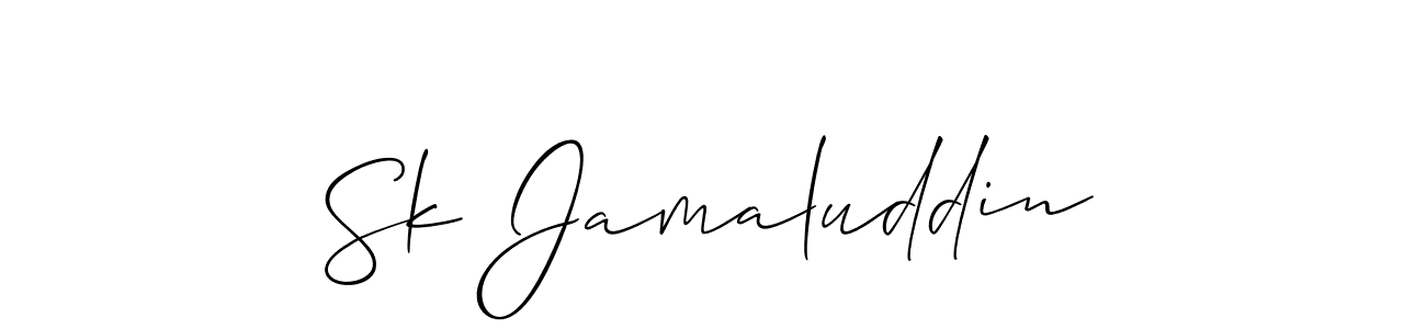 Make a short Sk Jamaluddin signature style. Manage your documents anywhere anytime using Allison_Script. Create and add eSignatures, submit forms, share and send files easily. Sk Jamaluddin signature style 2 images and pictures png