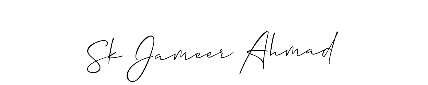 You can use this online signature creator to create a handwritten signature for the name Sk Jameer Ahmad. This is the best online autograph maker. Sk Jameer Ahmad signature style 2 images and pictures png