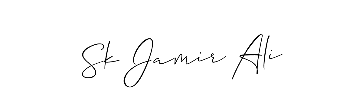 It looks lik you need a new signature style for name Sk Jamir Ali. Design unique handwritten (Allison_Script) signature with our free signature maker in just a few clicks. Sk Jamir Ali signature style 2 images and pictures png