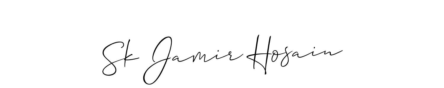 How to make Sk Jamir Hosain signature? Allison_Script is a professional autograph style. Create handwritten signature for Sk Jamir Hosain name. Sk Jamir Hosain signature style 2 images and pictures png