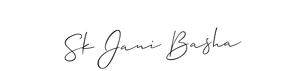 Design your own signature with our free online signature maker. With this signature software, you can create a handwritten (Allison_Script) signature for name Sk Jani Basha. Sk Jani Basha signature style 2 images and pictures png