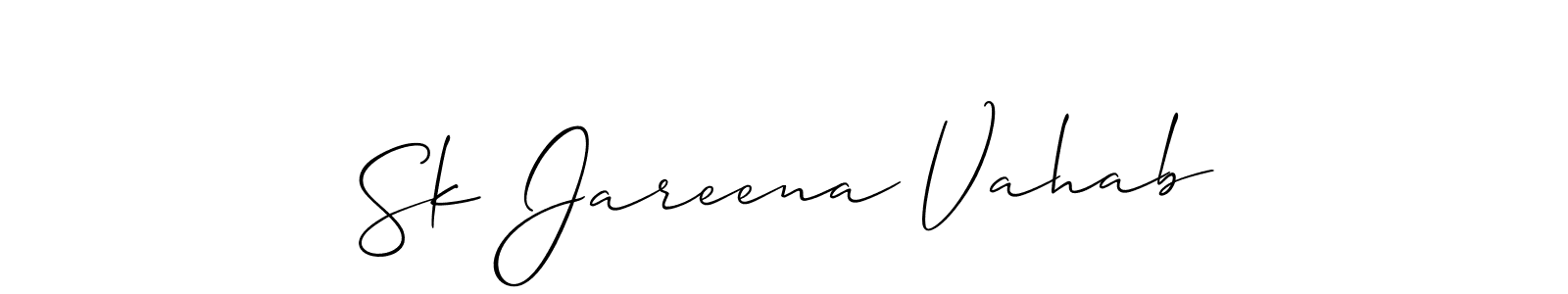 You can use this online signature creator to create a handwritten signature for the name Sk Jareena Vahab. This is the best online autograph maker. Sk Jareena Vahab signature style 2 images and pictures png