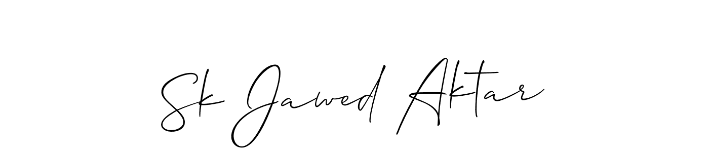 You should practise on your own different ways (Allison_Script) to write your name (Sk Jawed Aktar) in signature. don't let someone else do it for you. Sk Jawed Aktar signature style 2 images and pictures png