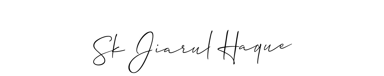 Sk Jiarul Haque stylish signature style. Best Handwritten Sign (Allison_Script) for my name. Handwritten Signature Collection Ideas for my name Sk Jiarul Haque. Sk Jiarul Haque signature style 2 images and pictures png