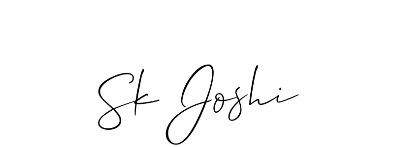 if you are searching for the best signature style for your name Sk Joshi. so please give up your signature search. here we have designed multiple signature styles  using Allison_Script. Sk Joshi signature style 2 images and pictures png