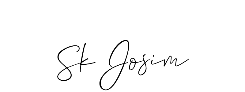 Best and Professional Signature Style for Sk Josim. Allison_Script Best Signature Style Collection. Sk Josim signature style 2 images and pictures png