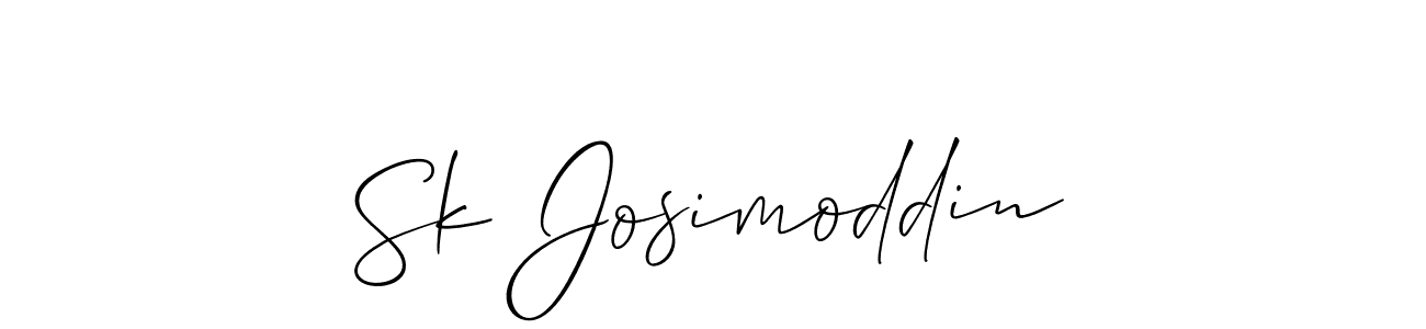 How to make Sk Josimoddin signature? Allison_Script is a professional autograph style. Create handwritten signature for Sk Josimoddin name. Sk Josimoddin signature style 2 images and pictures png