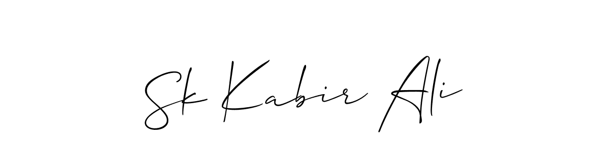 Make a short Sk Kabir Ali signature style. Manage your documents anywhere anytime using Allison_Script. Create and add eSignatures, submit forms, share and send files easily. Sk Kabir Ali signature style 2 images and pictures png