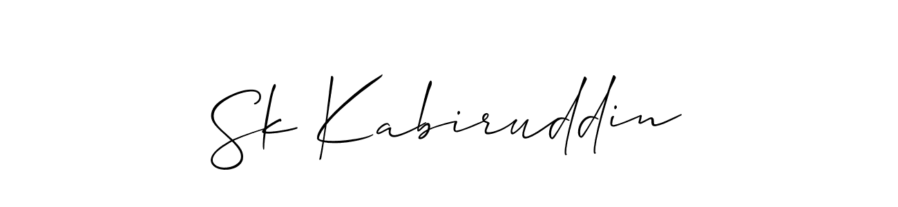 Design your own signature with our free online signature maker. With this signature software, you can create a handwritten (Allison_Script) signature for name Sk Kabiruddin. Sk Kabiruddin signature style 2 images and pictures png