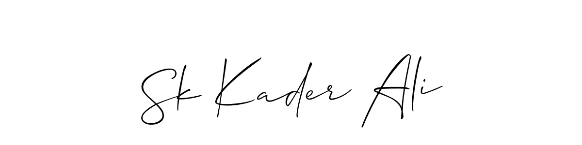 Similarly Allison_Script is the best handwritten signature design. Signature creator online .You can use it as an online autograph creator for name Sk Kader Ali. Sk Kader Ali signature style 2 images and pictures png