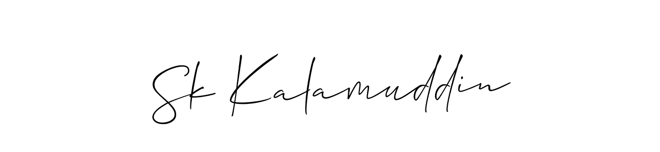 Make a beautiful signature design for name Sk Kalamuddin. With this signature (Allison_Script) style, you can create a handwritten signature for free. Sk Kalamuddin signature style 2 images and pictures png