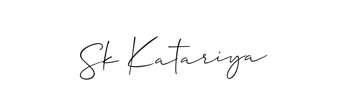 Also we have Sk Katariya name is the best signature style. Create professional handwritten signature collection using Allison_Script autograph style. Sk Katariya signature style 2 images and pictures png