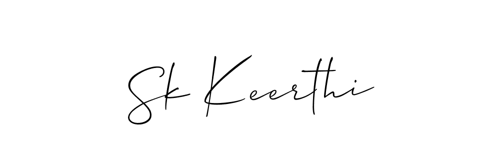 Sk Keerthi stylish signature style. Best Handwritten Sign (Allison_Script) for my name. Handwritten Signature Collection Ideas for my name Sk Keerthi. Sk Keerthi signature style 2 images and pictures png