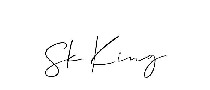 Also You can easily find your signature by using the search form. We will create Sk King name handwritten signature images for you free of cost using Allison_Script sign style. Sk King signature style 2 images and pictures png