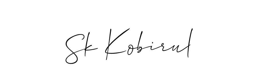 You should practise on your own different ways (Allison_Script) to write your name (Sk Kobirul) in signature. don't let someone else do it for you. Sk Kobirul signature style 2 images and pictures png
