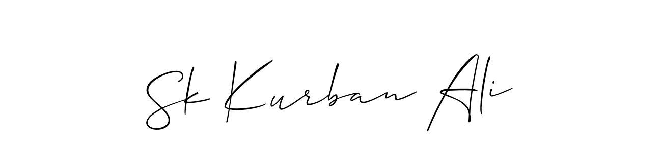 Design your own signature with our free online signature maker. With this signature software, you can create a handwritten (Allison_Script) signature for name Sk Kurban Ali. Sk Kurban Ali signature style 2 images and pictures png