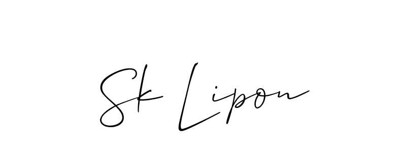 Create a beautiful signature design for name Sk Lipon. With this signature (Allison_Script) fonts, you can make a handwritten signature for free. Sk Lipon signature style 2 images and pictures png
