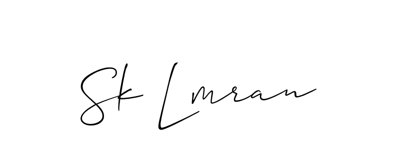 Sk Lmran stylish signature style. Best Handwritten Sign (Allison_Script) for my name. Handwritten Signature Collection Ideas for my name Sk Lmran. Sk Lmran signature style 2 images and pictures png